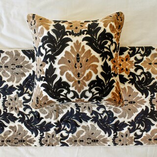 Set Copriletto Damascato B2EVER 3 Pezzi, Motivo Jacquard, Taglia California King (299,7x269,2 Cm), 2 Federe (50,8x91,4 Cm), Leggero E Morbido, Stile Bohémien Vintage, Verde
