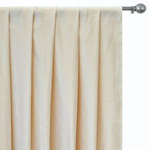 Cream Silk Dupioni Curtain Panels (Rod Pocket, Grommet, Box Pleat, Three Pinch Pleat, Tab Top and Plain Ring Top)