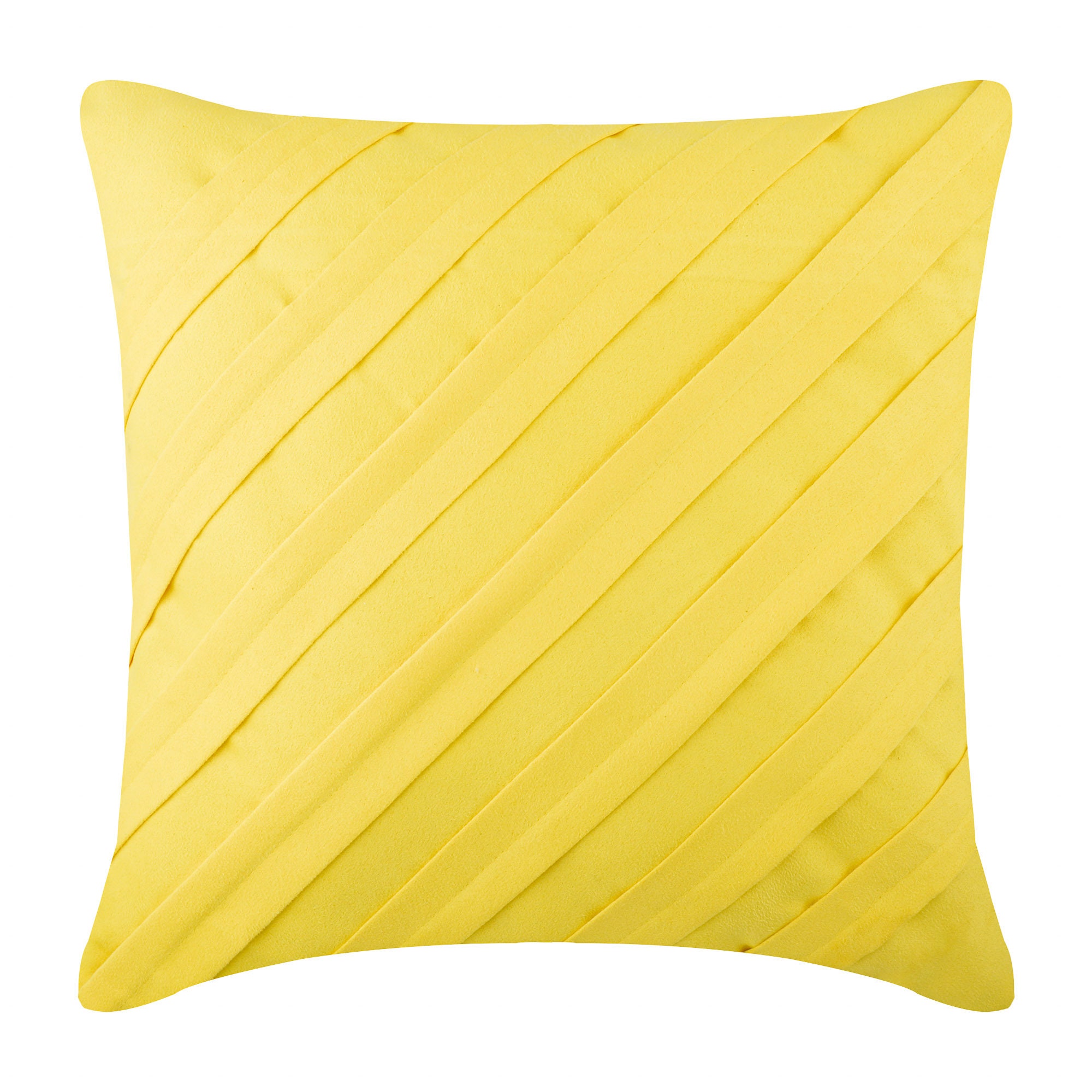 16x16 Decorative Yellow Pillow Case Faux Suede Etsy