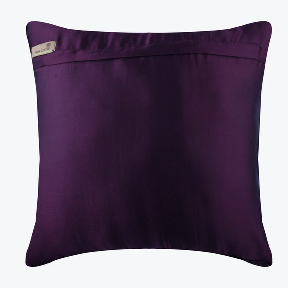 Designer Ruffles Toss Pillows 16x16 Designer Plum Purple Pillow Cushion 16
