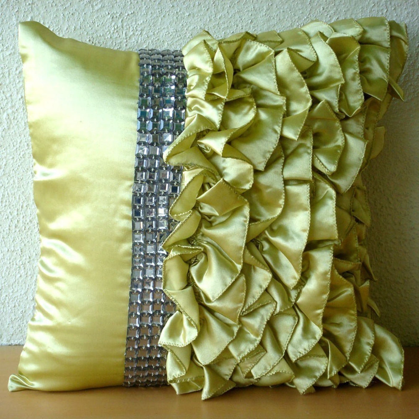 Luxury Green Pillow Case Cover 24x24 / Etsy