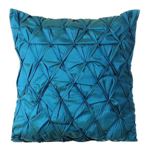 Designer Knots Textured Toss Pillow 16x16 Designer Navy Blue Throw Pillow