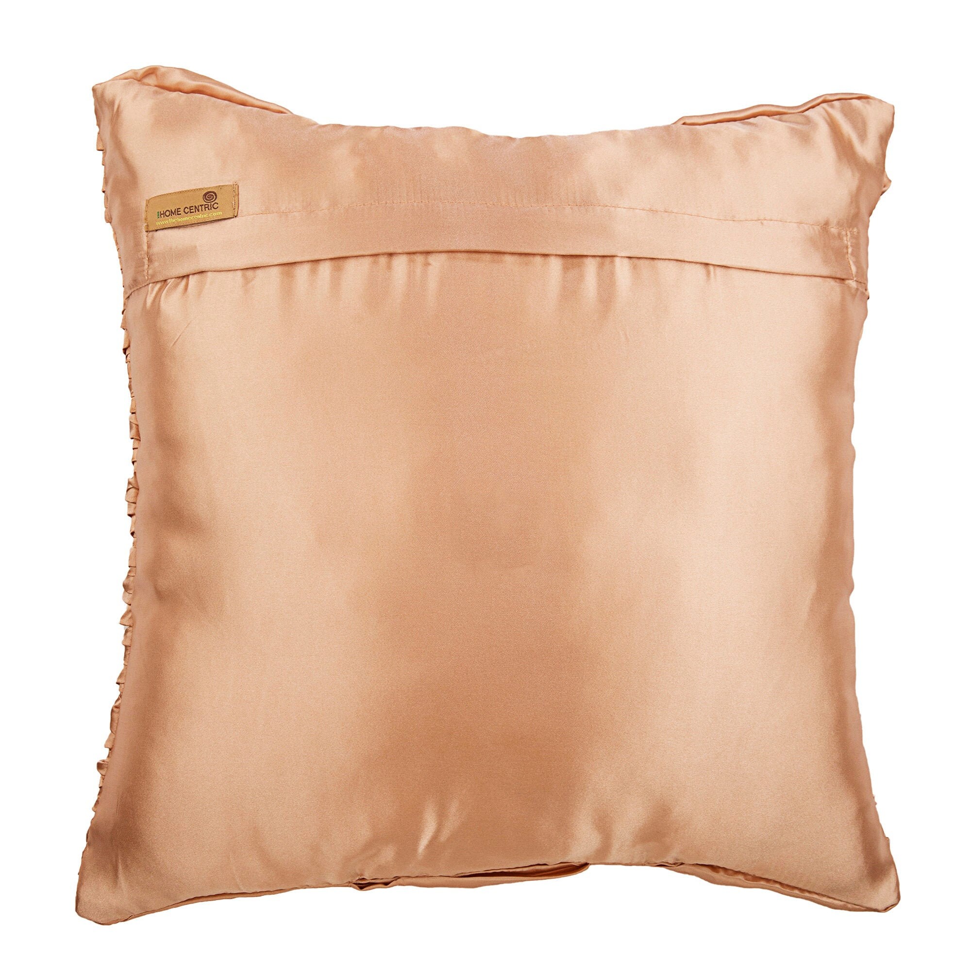 S4sassy Federa Per Cuscino Quadrato In Raso Pesca | 40x40 Cm Con Cerniera Invisibile, Morbida E Lucente, Per Decorazione Casa (Solo Federa, Imbottitura Non Inclusa)