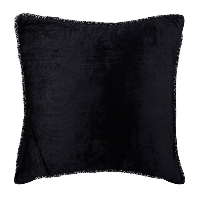 Velvet Black Throw Pillow Case 16x16 Decorative Etsy