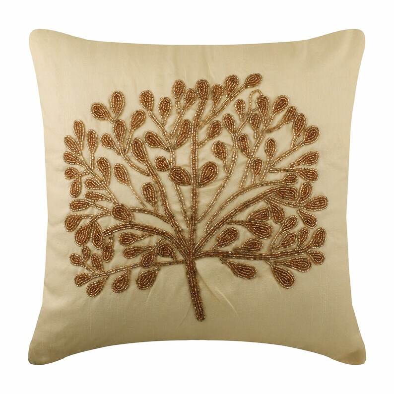 Designer Gold European Cushion Cover 24x24 / Etsy