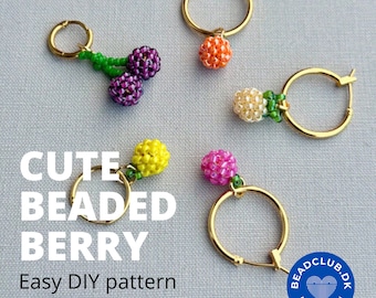 Tutorial: Beaded Berry Earrings Miyuki Pattern (PDF-file)