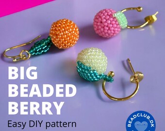 Tutorial: Miyuki Seed Bead Berry Pendant DIY Jewelry Pattern (PDF)