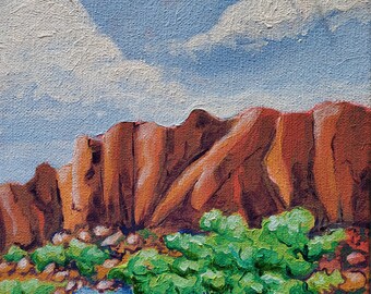 Canyon Dreams 43. Original abstract Southwest landscape oil painting