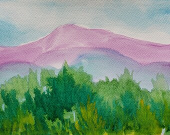 Mary's Peak 16 original watercolor painting