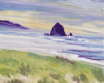 Cannon Beach Haystack Rock 3 Original landscape oil painting