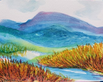 Mary's Peak 18 original watercolor painting