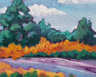 Willamette River #66. Original landscape oil painting