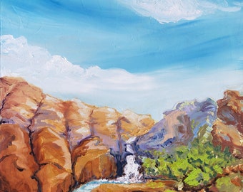 Canyon Dreams 42. Original abstract Southwest landscape oil painting