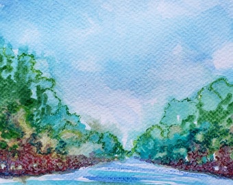 Mary's River #9 original watercolor landscape painting