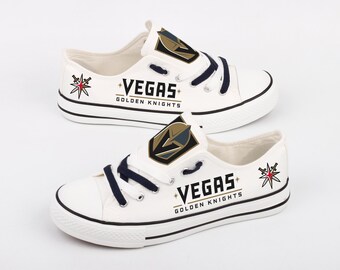 Personalized Hockey Team Logo Sneakers, Las Vegas Golden Knights Fan Footwear, Game Day Shoes