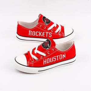 Houston Rockets, Houston Rockets Shoes, Rockets, Footwear, Basketball Team, Canvas Shoes, Gift, Print, Sneakers, Shoes, Birthday, Team, Fans