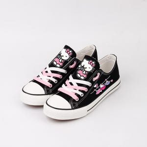 Zapatos de Hello Kitty, Hello Kitty, Kitty, Kitty Blanca, Calzado, Cumpleaños, Zapatos de Lona, Pareja, Regalo, Estampado, Dibujos Animados, Kawaii, Gato, Kiti, HK