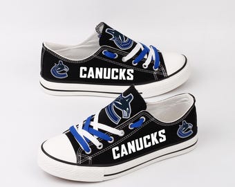 Vancouver Canucks Canvas Shoes, Hockey Team Logo Footwear, Game Day Shoes, Sport Enthusiast Gift