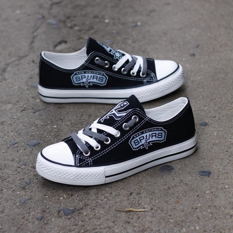 adidas gazelle silver green womens San Antonio Spurs NBA Womens Stripe Canvas Shoes main image 1