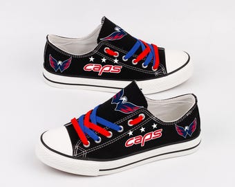 Hockey Fan Sneakers, Game Day Footwear, Team Spirit Gear, Custom Print Low Top Shoes