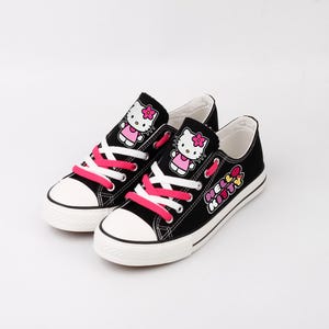 Zapatos de Hello Kitty, Hello Kitty, Kitty, Kitty White, Calzado, Cumpleaños, Zapatos de lona, Pareja, Regalo, Estampado, Dibujos animados, Kawaii, Gato, Kiti, HK