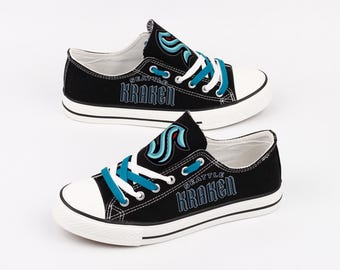 Seattle Kraken Canvas Shoes | Hockey Fan Footwear | Team Spirit Gear | Game Day Sneakers