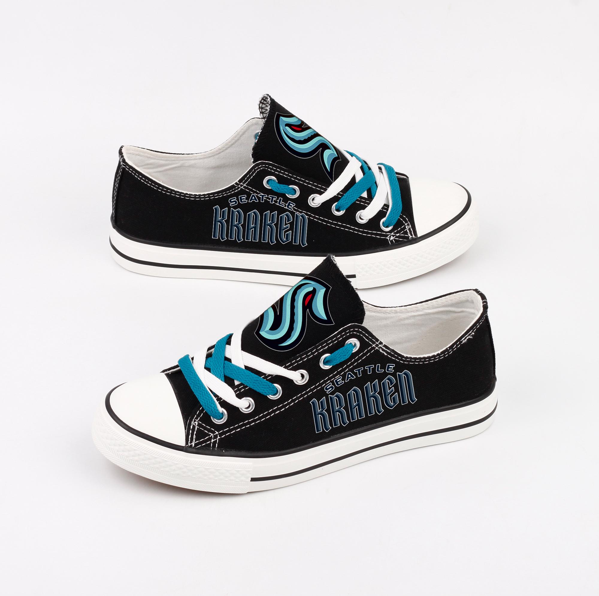 Seattle Kraken Canvas Shoes | Hockey Fan Footwear | Team 