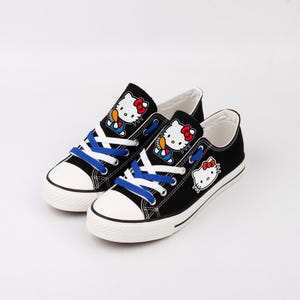 Zapatos de Hello Kitty, Hello Kitty, Kitty, Kitty Blanca, Calzado, Cumpleaños, Zapatos de Lona, Pareja, Regalo, Estampado, Dibujos Animados, Kawaii, Gato, Kiti, HK