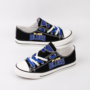 Hockey, St. Louis Blues Shoes, Footwear, Hockey Team, Canvas Shoes, Tennis Shoes, Gift, Print, Fans, St. Louis Blues, Blues, Hockey Fans