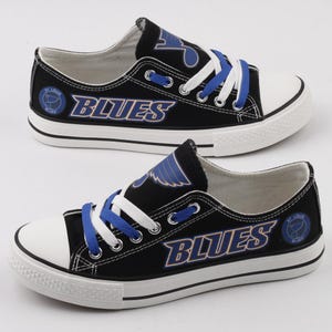 Hockey, St. Louis Blues Shoes, Footwear, Hockey Team, Canvas Shoes, Tennis Shoes, Gift, Print, Fans, St. Louis Blues, Blues, Hockey Fans