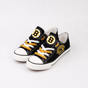 Hockey, Boston Bruins Bruins, Footwear, Hockey Team, Canvas Shoes, Shoes, Gift, Print, Fans, Boston Bruins, Bruins, Sneakers, Bruins Bruins