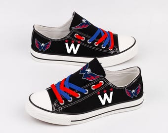 Hockey Fan Sneakers, Game Day Footwear, Team Spirit Gear, Custom Print Low Top Shoes