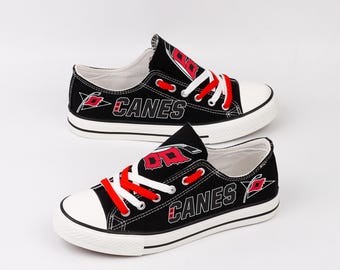 Carolina Hurricanes Low Top Sneakers, Team Fan Plimsolls, Canvas Shoes Print, Unisex Athletic Footwear