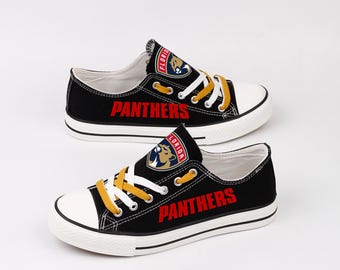 Florida Panthers Canvas Shoes, Game Cheer Footwear, Team Spirit Sneakers, Hockey Fan Gift