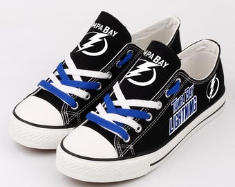 Tampa Bay Lightning Sneakers, Personalized Print Plimsolls, Hockey Fan Gift, Unisex Athletic Shoes