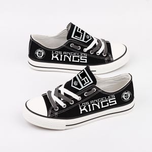 Hockey, Los Angeles Kings, LA Kings, Footwear, Team, Canvas Shoes, Shoes, Gift, Print, Fans, Kings, Los Angeles Kings Shoes, Sneakers