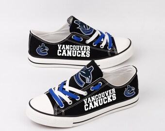 Vancouver Canucks Canvas Shoes, Hockey Team Logo Footwear, Game Day Shoes, Sport Enthusiast Gift