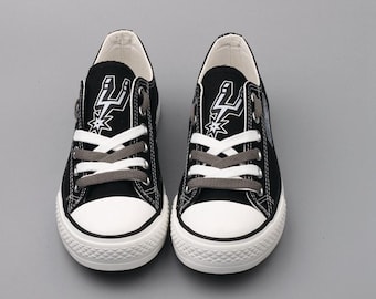 San Antonio Spurs Basketball Canvas Sneakers, Team Logo Footwear, Sports Fan Gift, Athletic Shoes - Etsy San Antonio Spurs Basketball Canvas Sneakers, Team Logo Footwear, Sports Fan Gift, Athletic Shoes - Etsy