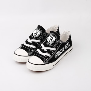 Basketball, Brooklyn Nets Shoes, Footwear, Basketball Team, Canvas Shoes, Gift, Print, Brooklyn Nets, Nets, Sneakers, Shoes, Brooklyn, Fans