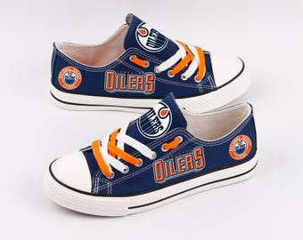 Hockey Fan Low Top Sneakers, Printed Canvas Shoes, Game Day Footwear, Team Spirit Gear