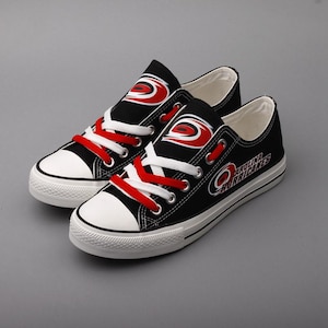 Hockey, Carolina Hurricanes, Footwear, Team, Canvas Shoes, Shoes, Gift, Print, Fans, Hurricanes, Hockey Fans, Hockey Wearing, Sneakers