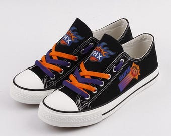 Phoenix Suns Canvas Shoes, Team Spirit Footwear, Game Day Sneakers, Basketball Fan Gift