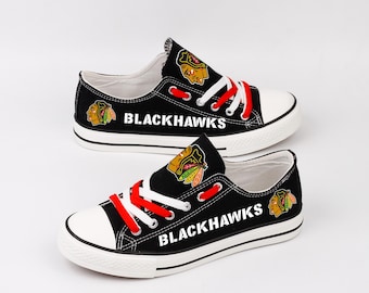 Chicago Blackhawks Canvas Shoes, Hockey Fan Footwear, Game Day Sneakers, Sport Enthusiast Gift