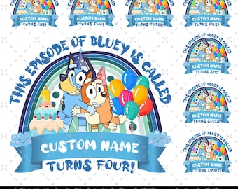 This Episode Of Bluey Is Called Turns 1 To 9 PNG, Bluey Birthday, My Birthday Party, Birthday Gift, Birthday Family Matching, Bluey Numbers