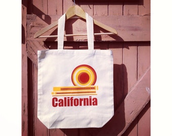 Bio-Baumwolle Leinwand California Dream Tote - Wiederverwendbare Einkaufstasche