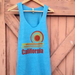 California Dream Tank in Organic Cotton Blend - Sky Blue