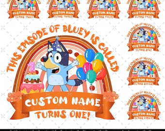 This Episode Of Bluey Is Called Turns 1 To 9 PNG, Bluey Birthday, My Birthday Party, Birthday Gift, Birthday Family Matching, Bluey Numbers