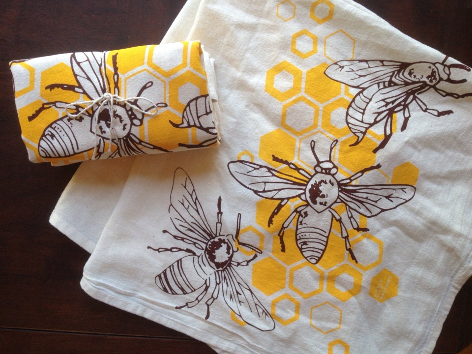 Honey Bee Tea Towel