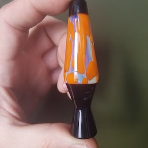 Lava Orange &quot;Groovy&quot; Glass Pipe