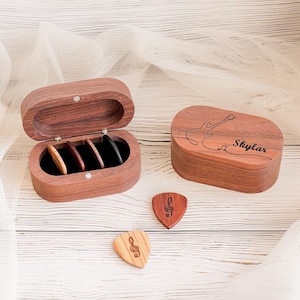 Valentines Day Gifts Personalized Guitar Pick and Box, Custom Gifts For Boyfriend, Christmas Gifts For Dad
